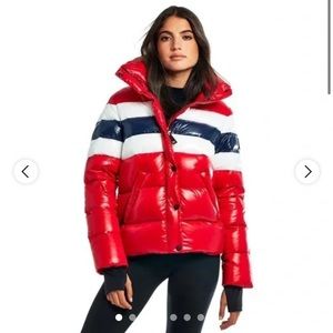 SAM. Red, White, and Blue Puffer Jacket